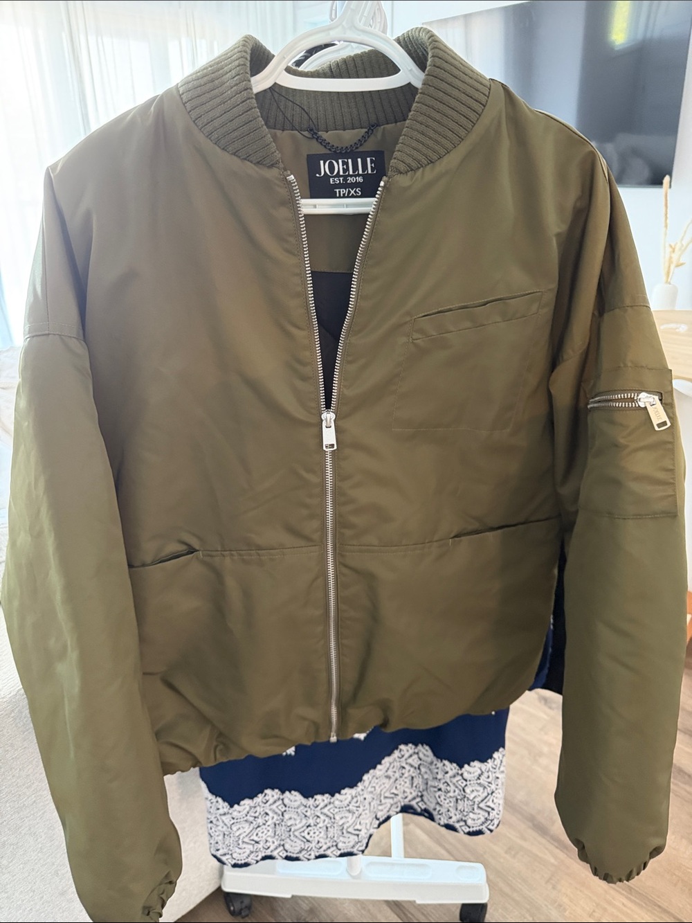 Joelle Olive Green Bomber Jacket